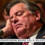 congressman moore falls asleep