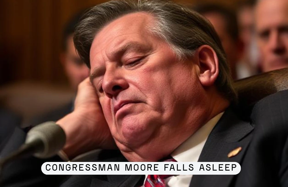 congressman moore falls asleep