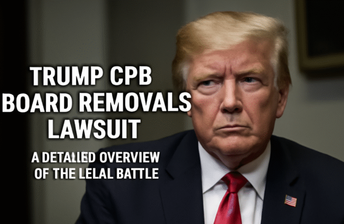 trump cpb board removals lawsuit