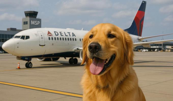 Delta Flight Dog Diversion MSP